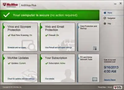 Promotion McAfee Antivirus Plus 2014 Free 1 Year Full Version