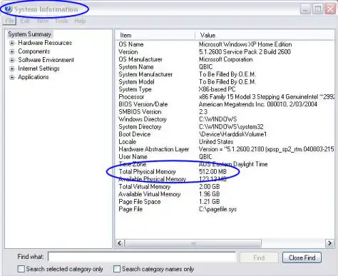 Jendela Informasi Sistem