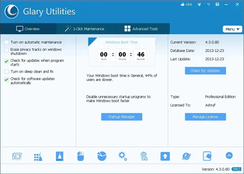 Glary Utilities Professional Edition 4.10 Free Only 24 Hours