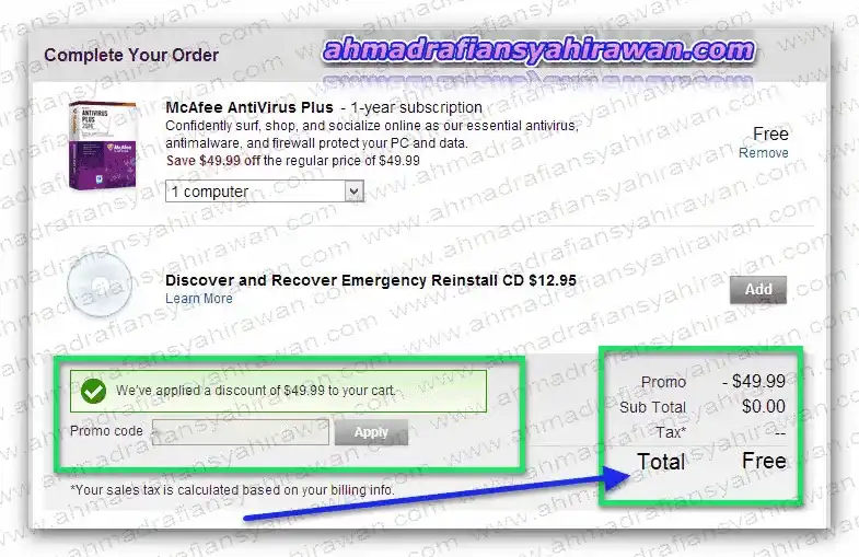 Promotion McAfee Antivirus Plus 2014 Free 1 Year Full Version
